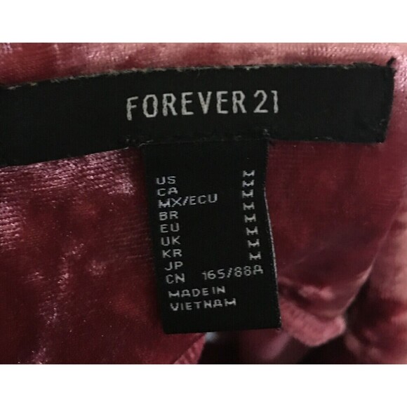 Forever 21 Mini Dress Women's Size Medium Red Velvet Sleeveless Open Back - Picture 5 of 5